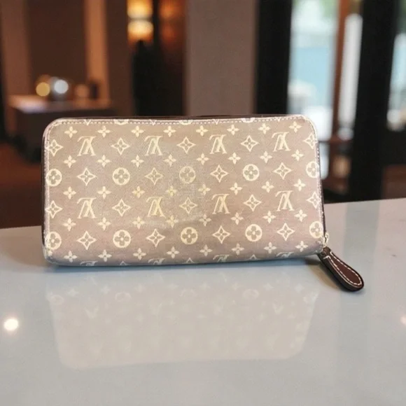 Louis Vuitton Monogram Idylle Mini Lin Zippy Long Wallet in Sepia - Picture 1 of 11